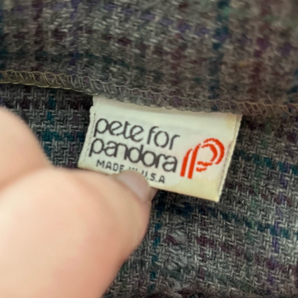 Vtg 80s Pete for Pandora Blazer & Pleated Skirt Suit Wool Blend Gray XS - Picture 5 of 7